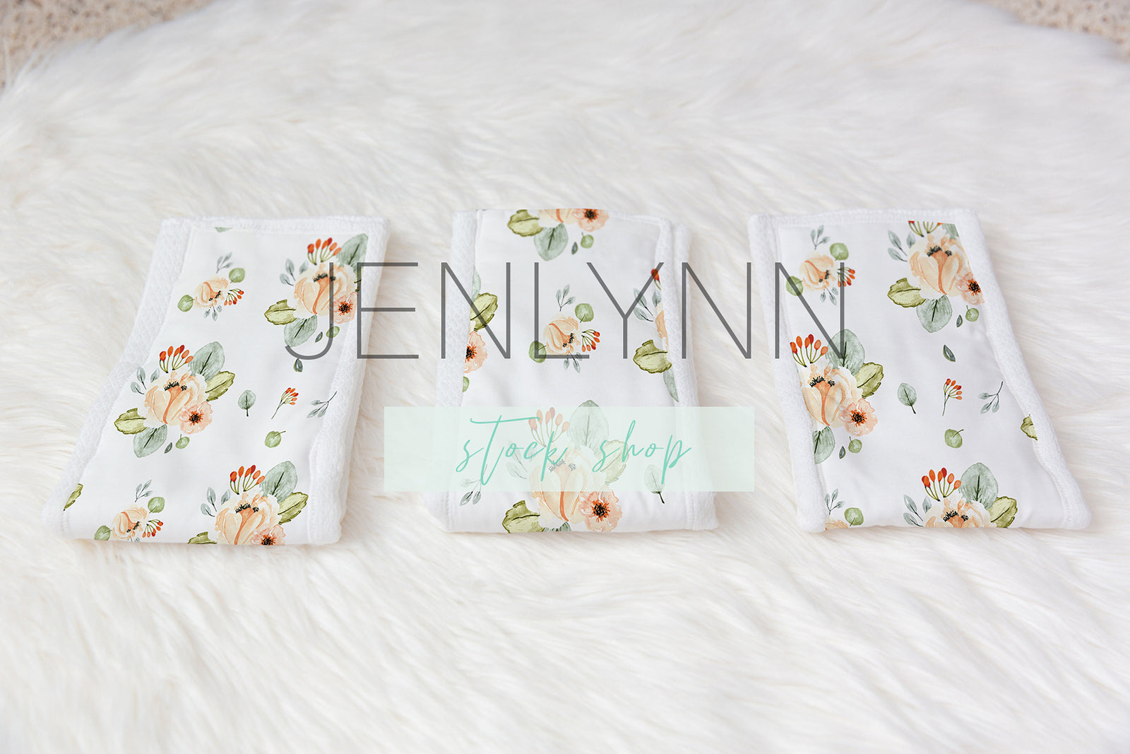 Burp Cloth Set Mockup #7