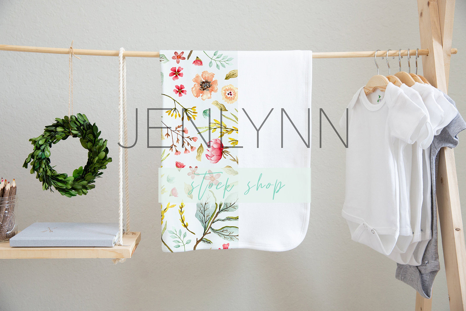 Hanging Baby Blanket Mockup #5