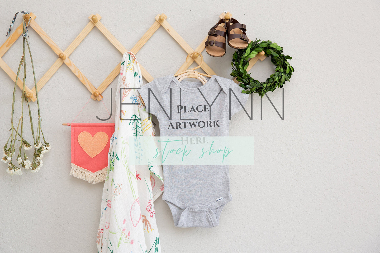 Gerber Grey Onesie Mockup #11 JPG