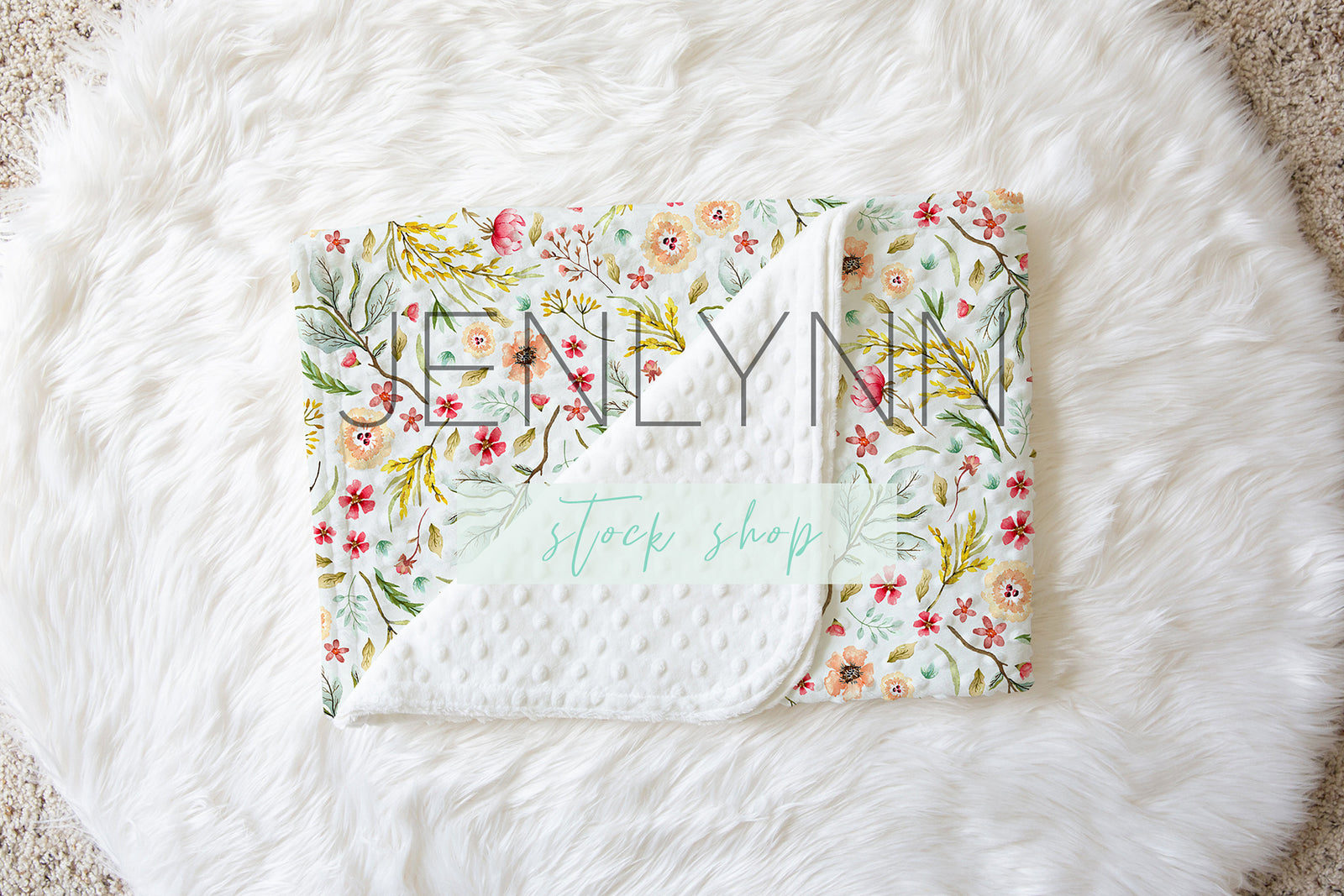 Dimple Dot Baby Blanket Mockup #5 PSD