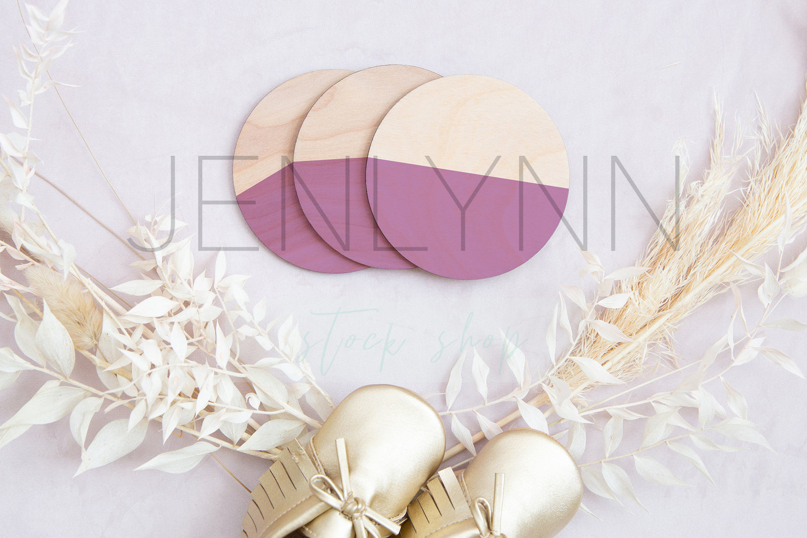 Baby Girl Round Wooden Stats sign #1 PSD