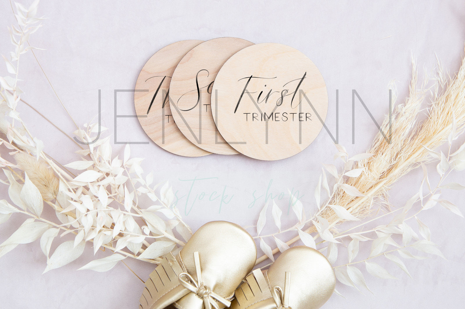 Baby Girl Round Wooden Stats sign #1 PSD