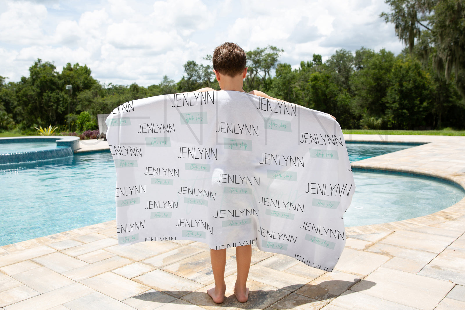 Custom Beach Towel for Boy Mockup